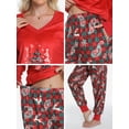 thumbnail image 4 of DAKIMOE Womens Pajamas Set Velvet Long Sleeve Christmas Pjs Soft Lounge Set 2 Piece Velour Loungewear with Pockets Nightwear Sleepwear for Women S-XXL, 4 of 10