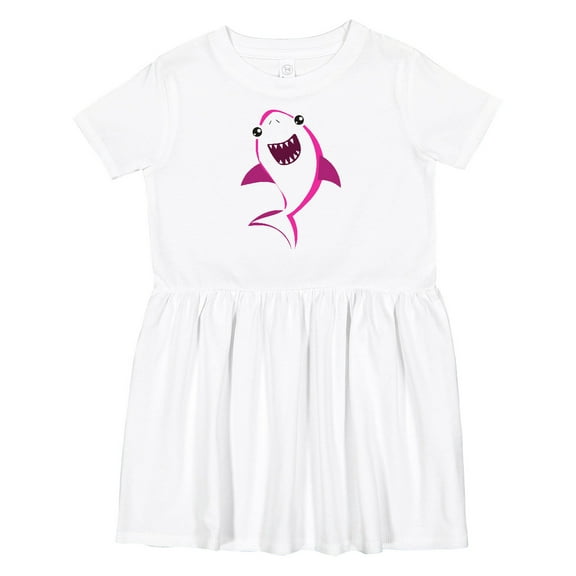 Inktastic Cute Shark, Little Shark, Pink Shark, Sea Animal Girls Toddler Dress
