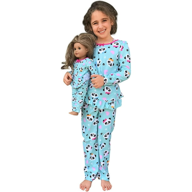 Dream with Me Matching Doll Pajamas for Girls and 18 Inch Dolls Walmart