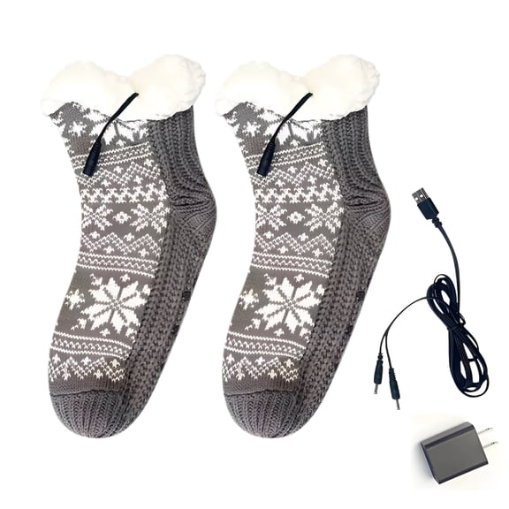 TELOLY Winter Warm Heating Socks, Heated Socks for Men and Women with Rechargeable Electric Heating, Christmas Warm Socks, Heated Socks Rechargeable