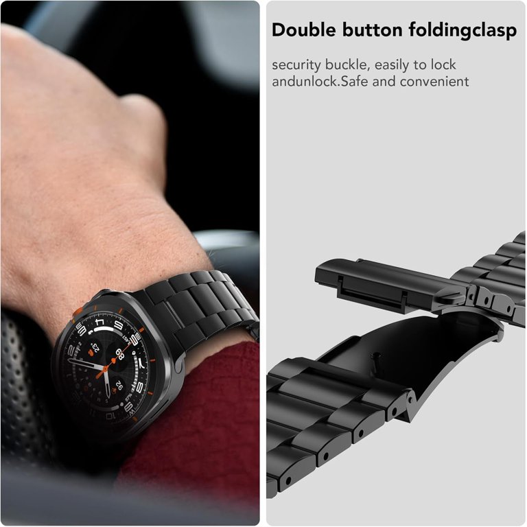 KOMI Band for Galaxy Watch Ultra 47mm(2024), No Gap Metal Bands