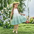 thumbnail image 2 of Tranfacy Robes d'Été pour Ados, Robe d'Été pour Filles, Robe d'Été Boho pour Fille 4-14 Ans à Dégradé de Couleurs, Décontractée, Sans Manches, à Étages, Style Nuisette, 2 of 7