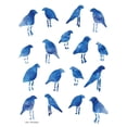thumbnail image 3 of Seven Trees Design 12x14 Black Modern Framed Museum Art Print Titled - Bleu Birds, 3 of 5