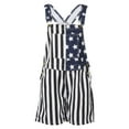 thumbnail image 3 of Yunliwuli Unisex One Piece Romper, Summer American Flag Print Denim Bib Overall Shorts for Men Women, 3 of 10