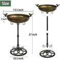 thumbnail image 5 of Cast Iron Bird Bath, Bird Baths for Outdoor, Metal Bird Bath with Bird Statues Bird Bath and Bird Feeder Bowl Tray Yard Garden Lawn Outside Decoration, 5 of 8