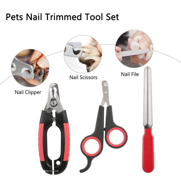 Professional Pet Dog Nail Clipper with Lock Grooming Scissors Nail File
