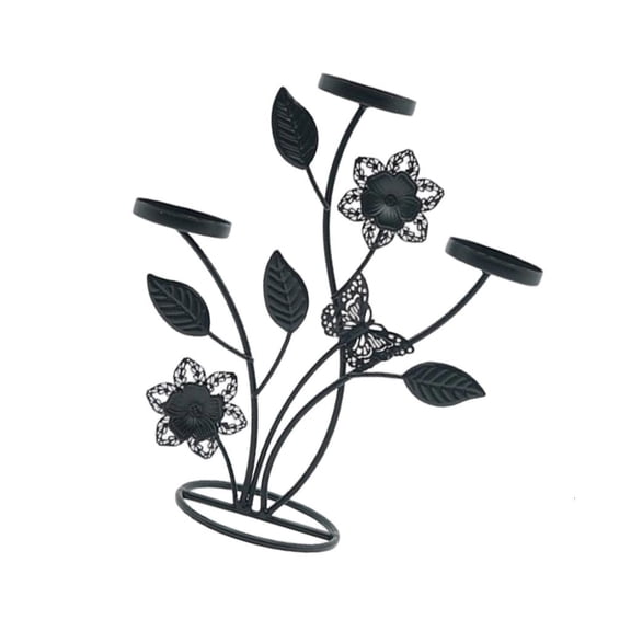ZELVINN Candlestick HoldersIron Black Candlestick Holders Decorative Candle Stands for Dining Table WeddingHome Decorations