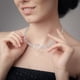 thumbnail image 5 of Collar gargantilla con pedrería, collares con corazón, 2 filas, cadena de cristal, joyas para mujer y niña, 5 of 8