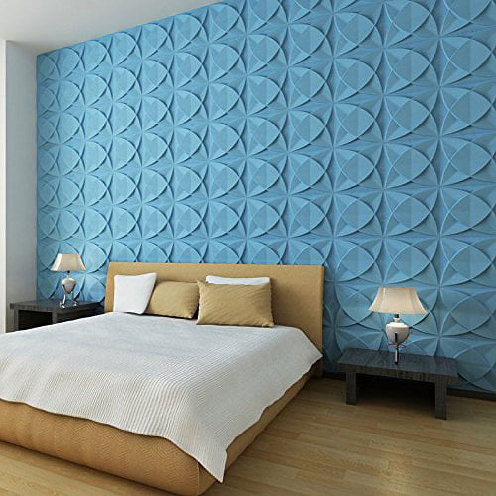 Art3d Flower 11.8 in. x 11.8 in. PVC Textured 3D Wall Panels (33-Pack)
