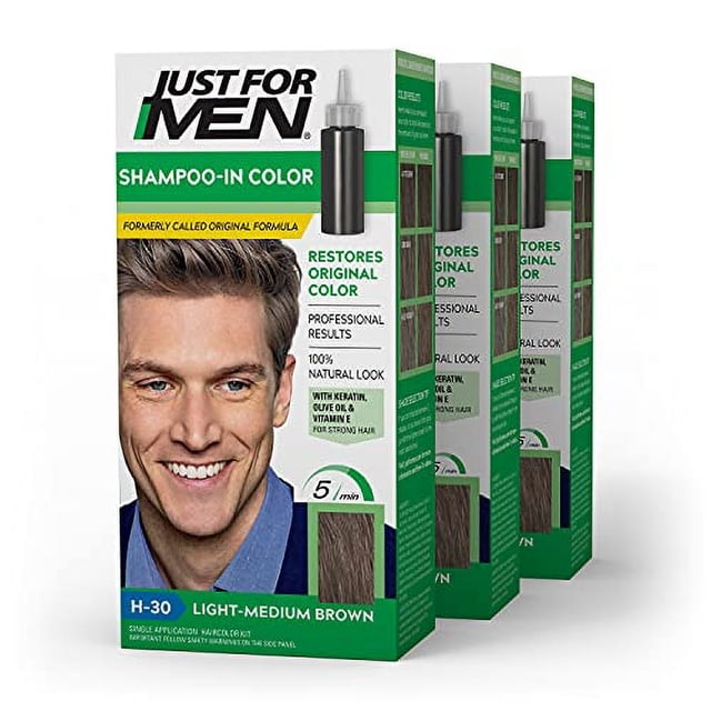 Tinte para cabello Just For Men rubio oscuro/marrón claro paquete de 3