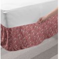 thumbnail image 2 of Ice Skates Bed Skirt, Feminine Design of Tools of Outdoor Sports Activity, Elastic Bedskirt Dust Ruffle Wrap Around for Bedding Decor, 4 Sizes, Pale Ruby Rose, by Ambesonne, 2 of 2