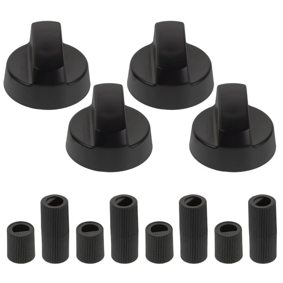 Unbranded Universal Stove Knob Replacement, 4 Pack, Black, 1.18 x 3.94 x 2.75 Inches