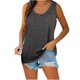 thumbnail image 2 of ICHUANYI Clearance Women Button Round-Neck Blouse Casual Loose Summer Sleeveless Tank(Dark Gray, L) ICHUANYI WER2023081112704, 2 of 6