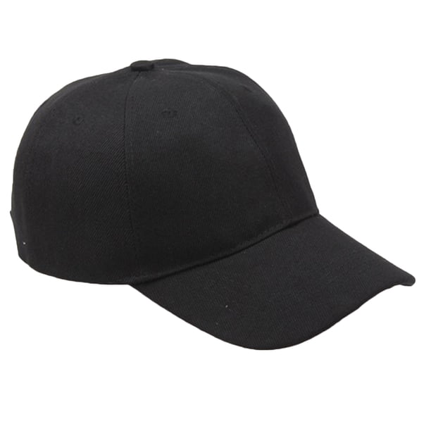 Unisex Sólido Casual En blanco Llanura Snapback Sombreros Hip-Hop Ajustable Bboy Gorra de béisbol para hombres Mujeres (Negro)