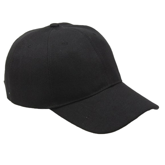 Unisex Sólido Casual En blanco Llanura Snapback Sombreros Hip-Hop Ajustable Bboy Gorra de béisbol para hombres Mujeres (Negro)