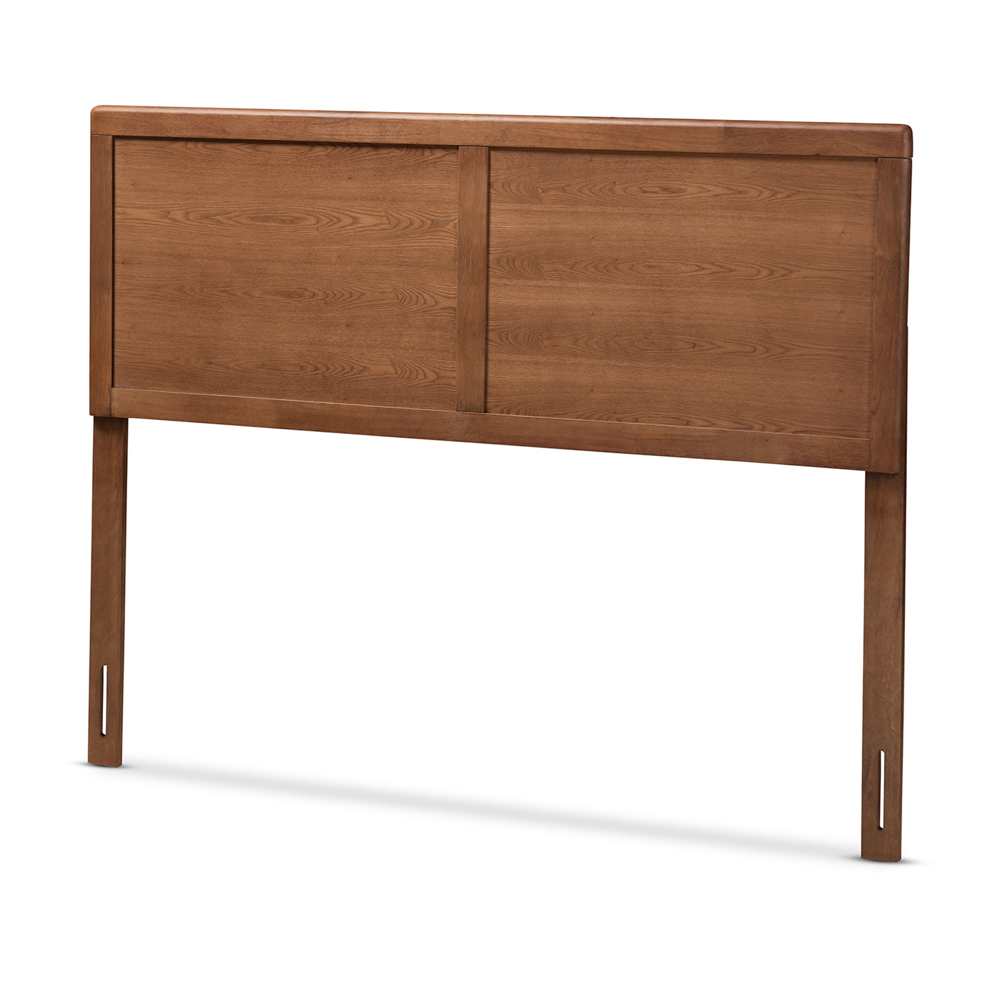 Baxton Studio Raya Mid-Century Modern Walnut Brown Finished Wood Queen Size Headboard,Wholesale Interiors