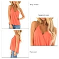 thumbnail image 4 of Top con escote en V y tirantes finos, camisola cruzada con cuello en V Camisa con tirantes finos Camisola cruzada con cuello en V Logre más, 4 of 5