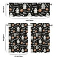 thumbnail image 6 of Halloween Tier Curtains Set of 3 - Spooky Ghost Pumpkin Skull Print Kitchen Window Treatments with Valance, 6 of 6
