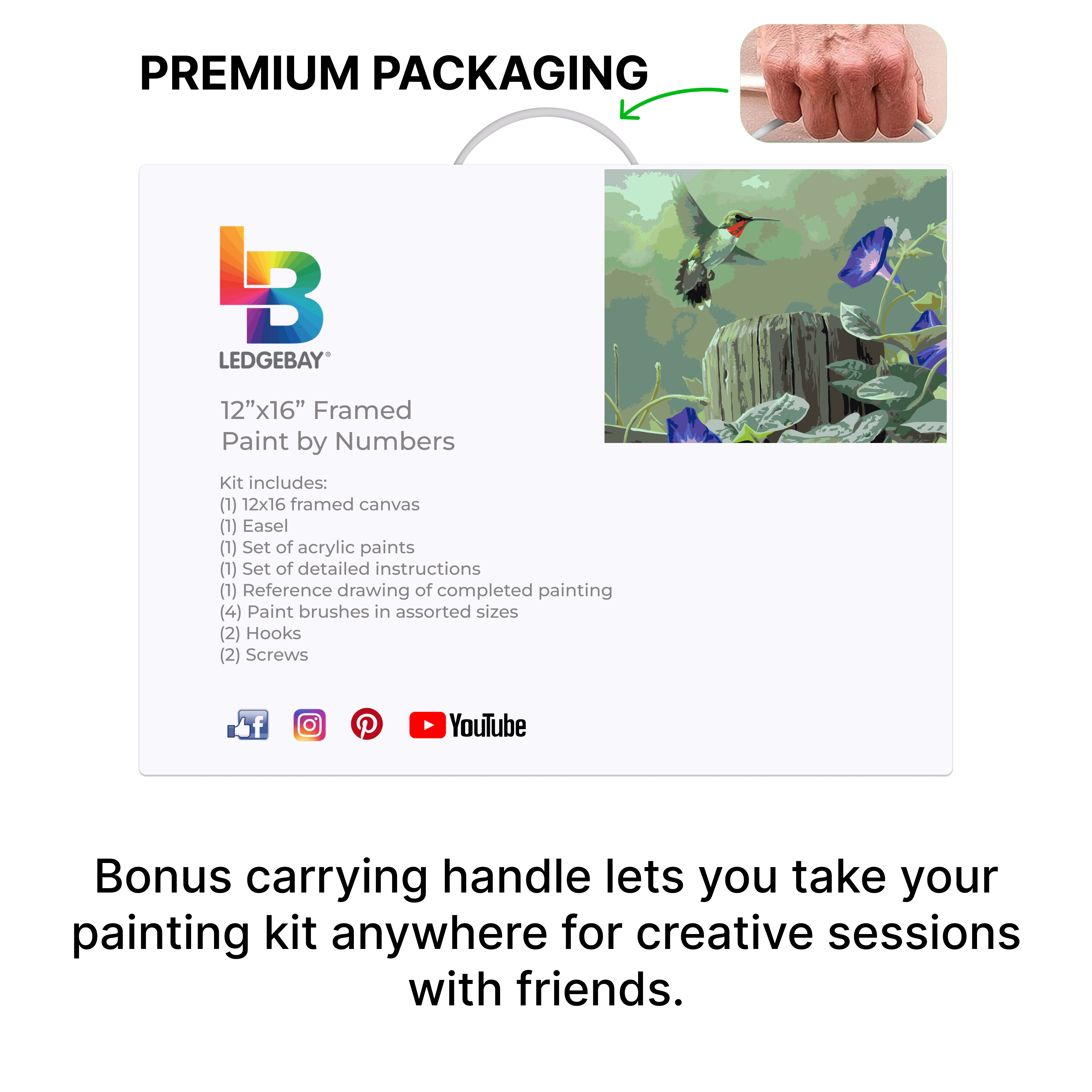Ledgebay Paint by Numbers Kit, 12x16 Framed Canvas photo 2