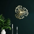 thumbnail image 6 of perfk Floral Wall Hanging Decor Metal Wall Art Decoration for Bathroom Living Room Golden Large, 6 of 9