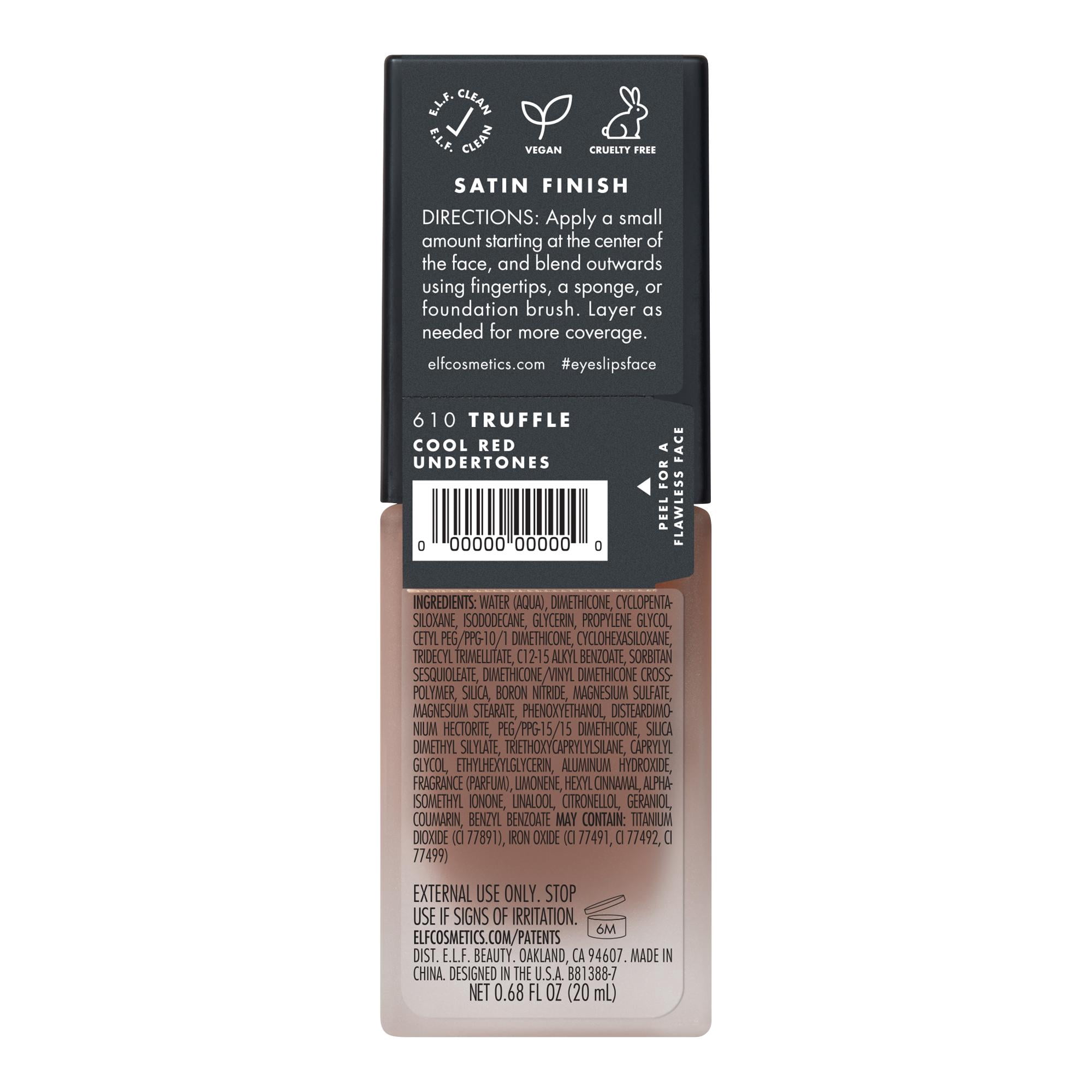 e.l.f. Flawless Satin Foundation, Truffle, 0.68 fl oz