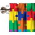 thumbnail image 5 of Rainbow Kitchen Curtains, Colorful Rainbow Puzzles Kitchen Curtains Abstract Painting Art Short Tier Curtain for Kitchen Cafe Nursery Decor 54x18 Inch, 1 Panel, 5 of 5