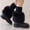 Black, variant on Girls Winter Boots Mid Calf, Soft No Slip Windproof PU Riding Boots Black Size 7 Little Kids