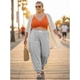 thumbnail image 6 of Gleelist Women's Plus Size Tapered Pants High Waist Soft Lounge Pants with Elastic Cuff Ankle With Pockets (XL-5XL), 6 of 6