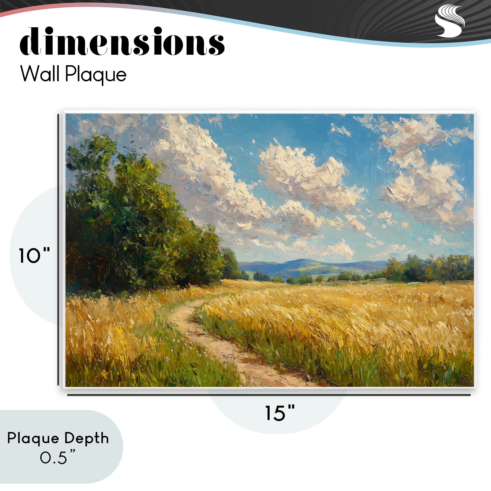 Stupell Industries Winding Path Through Wheat Field Wall Plaque Art, design by Creative Studio
