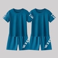 thumbnail image 4 of ITSAME Boys Athletic Outfit Sets 4-Piece, Crewneck T-Shirt and Shorts Quick-Dry Outdoor Sport Sets Blue Size 7-8, 4 of 4