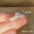 thumbnail image 4 of Zircon Ring For Women Irregular Row Copper Crown Geometric Sparkling Statement Jewelry Gift For Engagement Day, 4 of 5