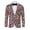 square heart, variant on Men's Christmas Suit Jacket Christmas Fun Ugly Single button Holiday Print