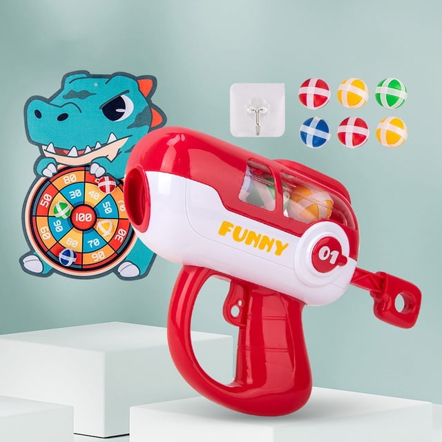 Juguetes de piscina, juguetes para bebés, juguetes para niños pequeños, pistolas de bolas de dinosaurio, pelota de eyección de marca, pelota de adherencia para niños de 1, 3, 4, 5 y 6 años, juguetes d