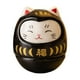 thumbnail image 1 of Figura de gato de la suerte de cerámica, 3,5 x 3,5 x 3,8 cm, ideal para la sala de estar. Negro, 1 of 9