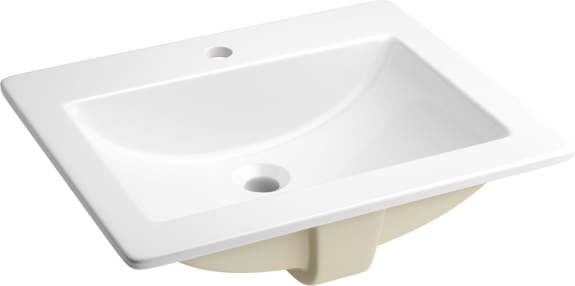 Proflo PF21181WH Hoffman 21-1/4" Rectangular Vitreous China Drop In Bathroom Sink - White