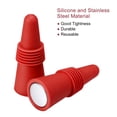 thumbnail image 4 of Uxcell Silicone Wine Bottle Stoppers Sealer Caps Cover for Drink Red 8Pack, 4 of 5