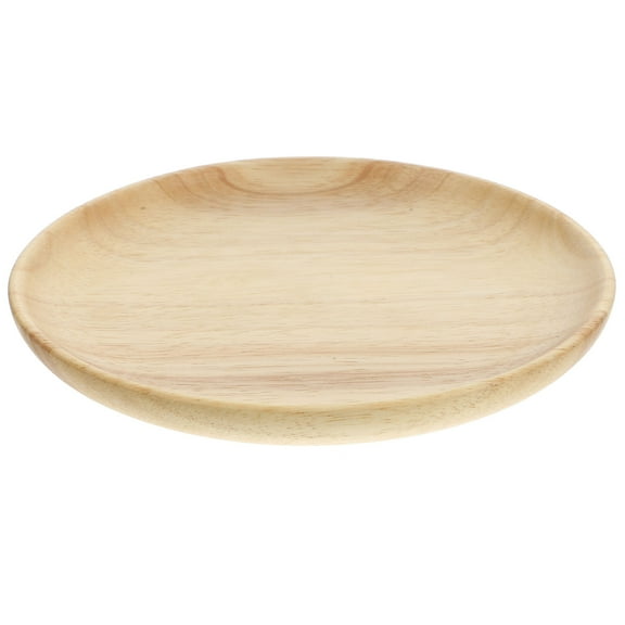 Raindrops  Round Wood Tray Bread Display Wooden Plate Serving with Lid