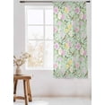 thumbnail image 3 of Sheer Curtains 63 Inch Length, Sage Green Spring Floral Semi Sheer Curtains Light Filtering Window Treatment, Elegant Farmhouse Flowers Birds Watercolor Privacy Voile Drapes 52x63 Inch, 3 of 7