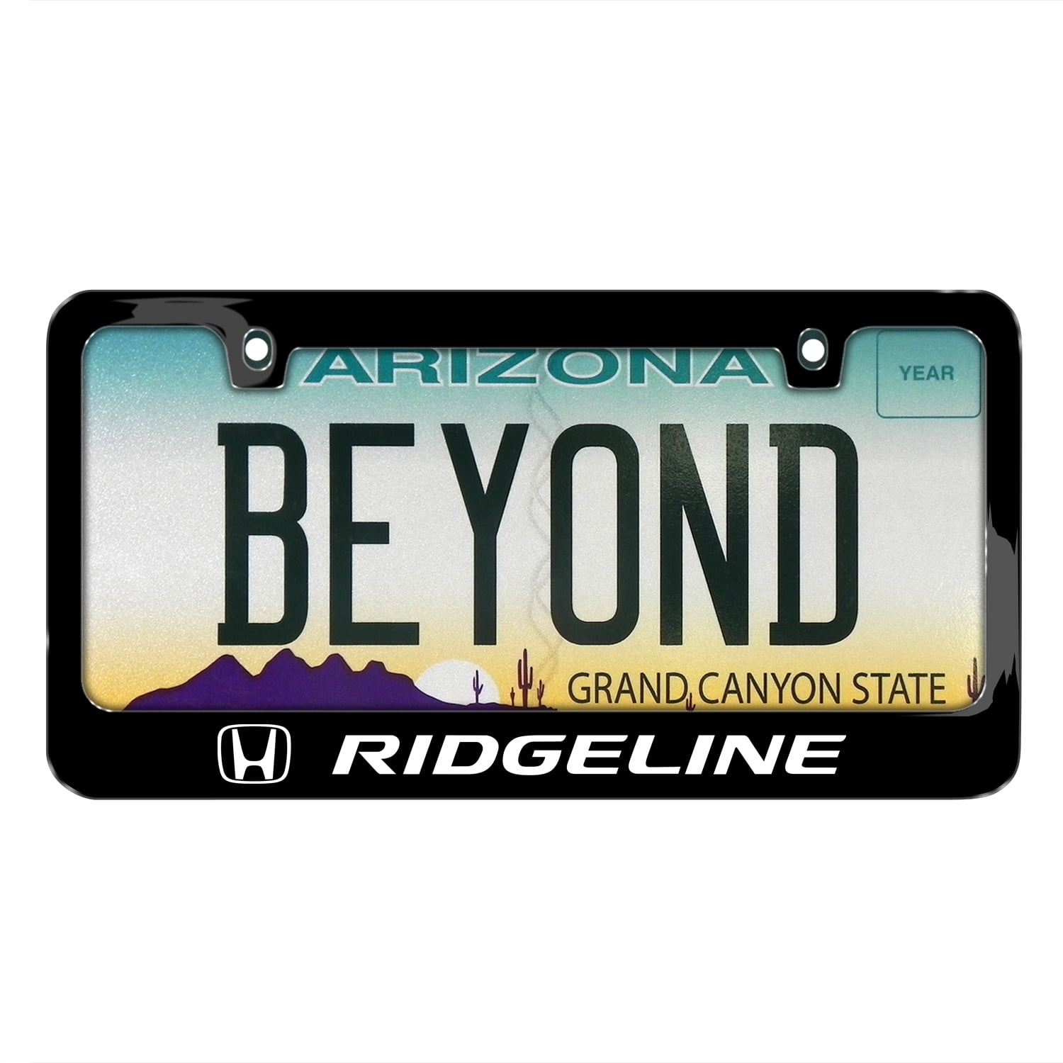 Honda Ridgeline Black Metal License Plate Frame