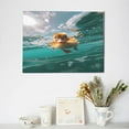 thumbnail image 6 of Naloa Underwater Swimming Duck Print Canvas Picture,Wall Pictures, Modern Decorative Poster,Art Prints for Bedroom, Toilet, 40 x 30 cm, Built-in Wooden Frame, 6 of 6