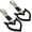 Black+silver, variant on 2PCS Heart shaped Car Handle Straps, Heart Car Accessories, Ring Hearts Shaped Cars Hand Strap Drift Charm, Universal Handle Keychains Accessory Suitable for Cars Bus (Red+black)