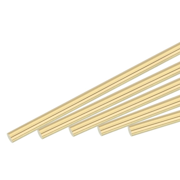 Uxcell Brass Rod,Brass Solid Round Rod 2.5mm/0.1inch Diameter 200mm Length Lathe Bar Stock for RC Model DIY Craft Pack of 15