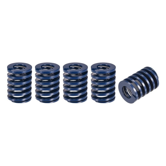 Uxcell Die Spring 5 Pack 20mm OD 25mm Long Spiral Stamping Light Load Compression Die Springs, Blue