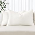 thumbnail image 1 of Fundas de Almohada MIULEE Decorativas de Lino 30x50 cm Blanco Crema x2, 1 of 6