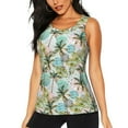 thumbnail image 1 of Fotbe Watercolor Palm Tree Blusas Sin Mangas para Mujer – Estilo Casual, Corte Suelto, Slim-Fit, Cuello Redondo Deportivo, Tops de Verano para Gimnasio y Yoga-XX-Large, 1 of 1