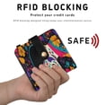 thumbnail image 4 of Small Wallet For Women Bifold Leather Pocket Coin Credit Card Holder With RFID Blocking Two Sugar Skull, 4 of 6