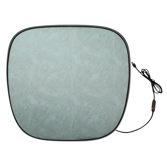 Agiferg Heated Car Seat Cushion, 12V Portable Car Heating Pad Back Massager, Heating And Ventilation Function Winter Driving