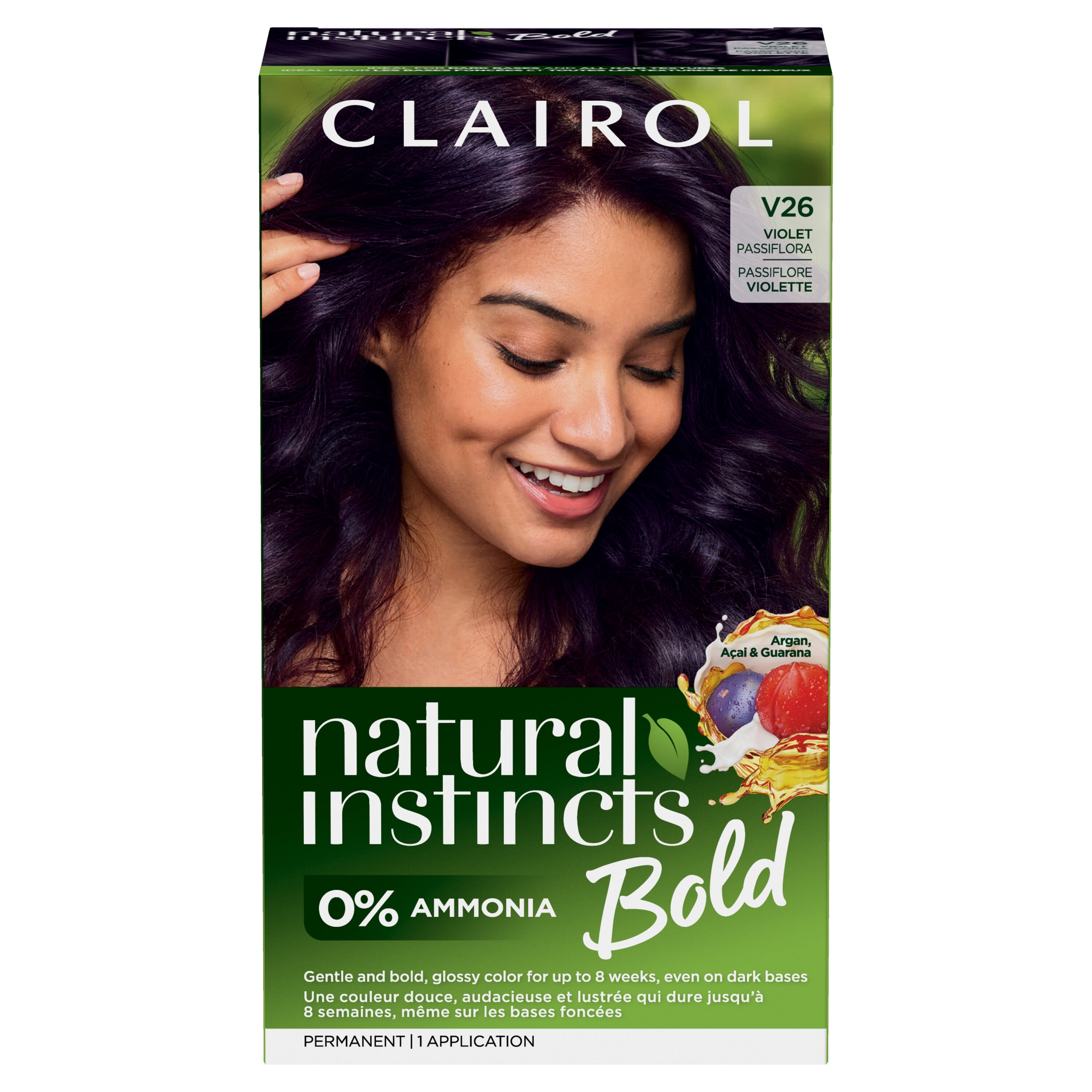 Clairol Natural Instincts Bold, Permanent Hair Color, V26 Violet Passiflora, 1 Application, Hair Dye