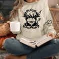 thumbnail image 4 of successthop Sweatshirts for Women Western Cow Crewneck Long Sleeve Sweater Pullover Tops Casual Print Stylish Outwear, 4 of 6