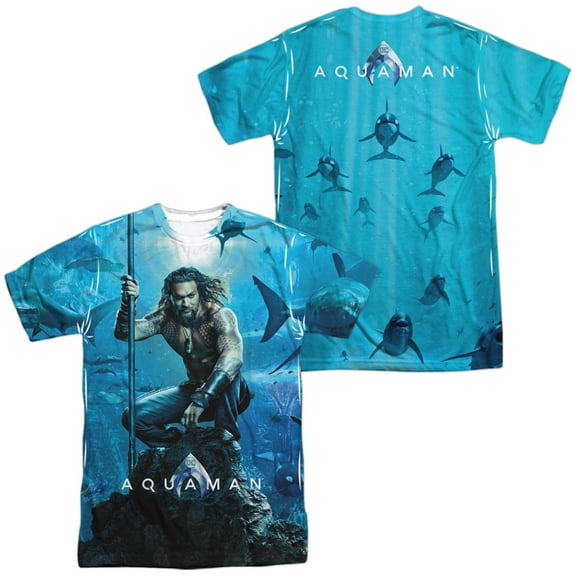Aquaman Movie - Poster (Front/Back Print) - Short Sleeve Shirt - XX-Large